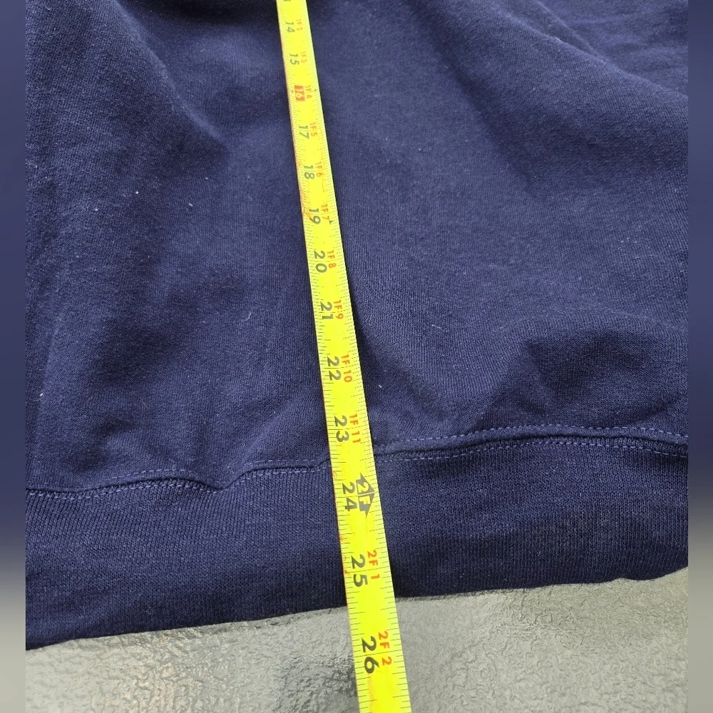 Fruit Of The Loom Sz XL Little Italy Navy Blue Men's Sweater Shirt Cotton Poly